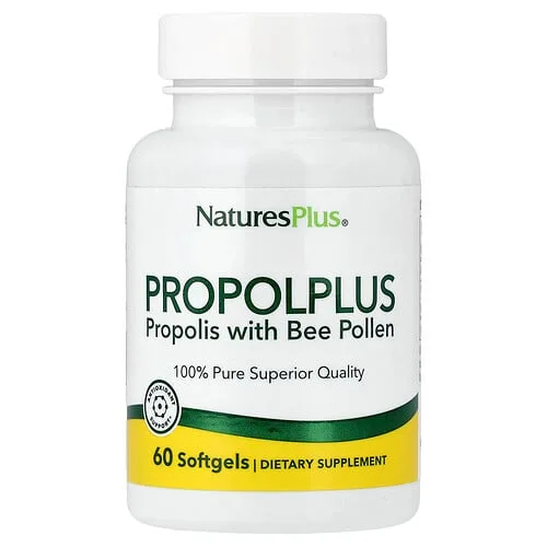 NaturesPlus, Propolplus, Propóleos con Polen de Abeja, 60 Cápsulas Blandas