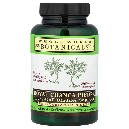 Whole World Botanicals, Chancapiedra real, Apoyo para la vesícula biliar y el hígado, 400 mg, 120 cápsulas vegetales