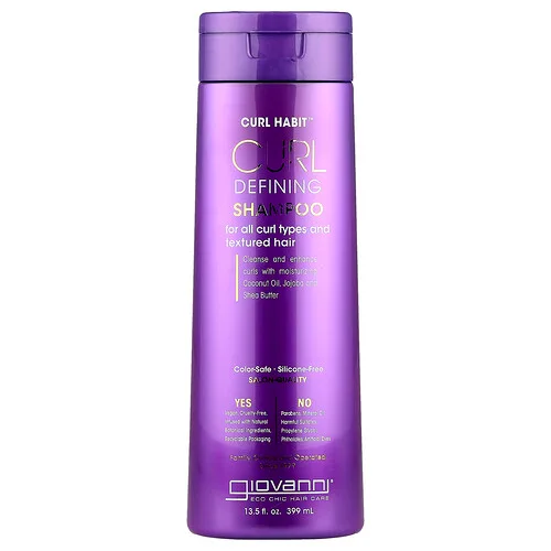 Giovanni, Curl Habit™, Champú para definir rizos, Para todo tipo de rizos y cabello texturizado, 399 ml (13,5 oz. líq.)