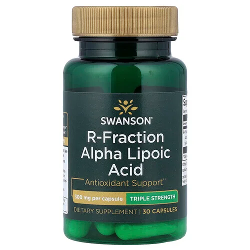 Swanson Vitamins, Fracción de ácido R-alfa-lipoico, Triple concentración, 300 mg, 30 cápsulas