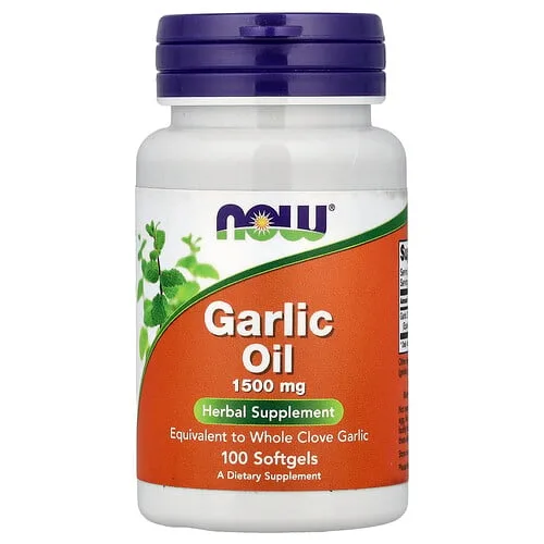 NOW Foods, Aceite de ajo, 1500 mg, 100 cápsulas blandas