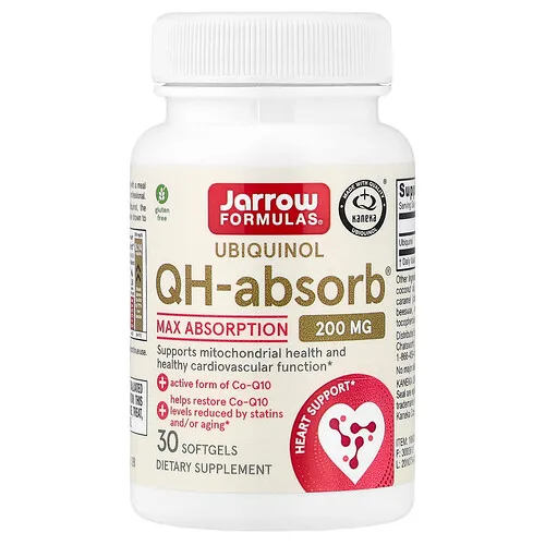 Jarrow Formulas, Ubiquinol, QH-Absorb®, Máxima absorción, 200 mg, 30 cápsulas blandas