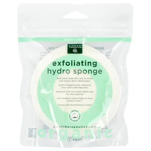Earth Therapeutics, Hidroesponja exfoliante, Redonda`` 1 esponja