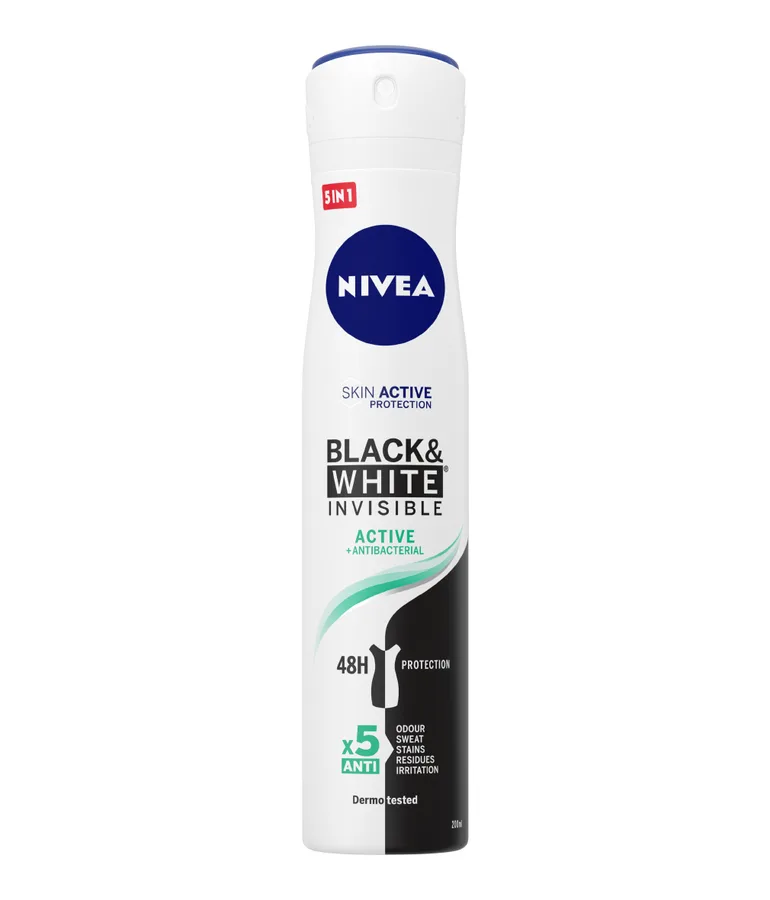 Black & White Invisible Active Spray Desodorante 200 ml