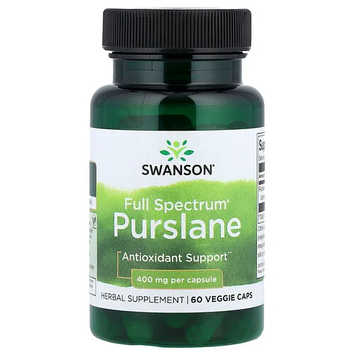 Swanson Vitamins, Verdolaga Full Spectrum®, 400 mg, 60 cápsulas vegetales