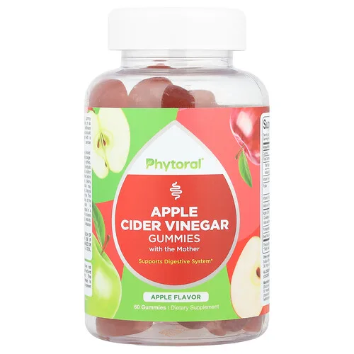 Phytoral, Gomitas de vinagre de sidra de manzana con madre, Manzana, 60 gomitas