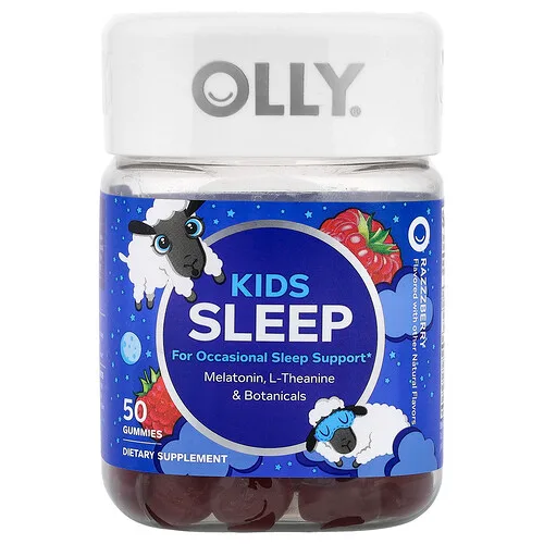 OLLY, Gomitas para dormir para niños, Razzzberry, 50 gomitas