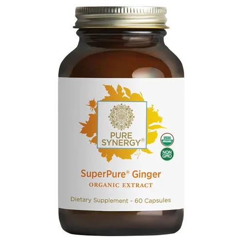 Pure Synergy, Jengibre SuperPure, Extracto orgánico, 60 cápsulas