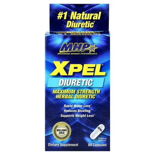 MHP, XPEL®, Diurético herbal de máxima concentración, 80 cápsulas