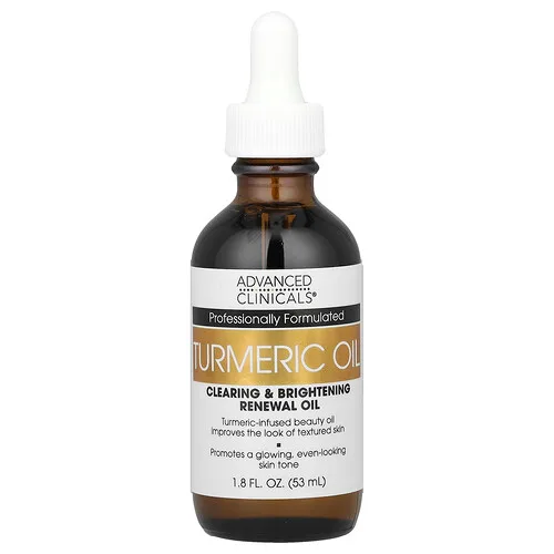 Advanced Clinicals, Aceite de cúrcuma, Ideal para pieles con problemas, 53 ml (1,8 oz. Líq.)