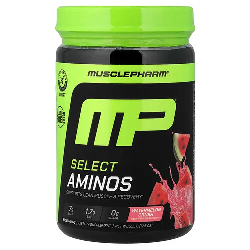 MusclePharm, Select Aminos, Exprimido de sandía, 355 g (12,5 oz)