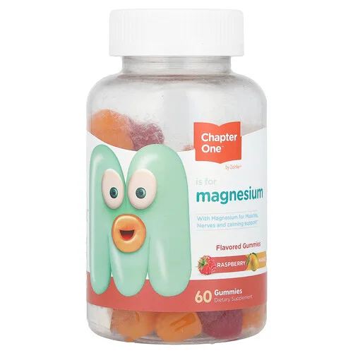 Zahler, Chapter One, Gomitas de magnesio, Frambuesa y mango, 60 gomitas (50 mg por gomita)