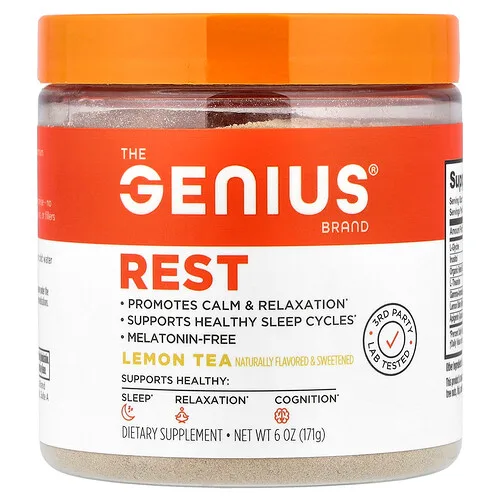 The Genius Brand, Rest, Té de limón, 171 g (6 oz)