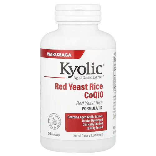 Kyolic, Aged Garlic Extract™, Arroz de levadura roja más CoQ10, Fórmula 114, 150 cápsulas