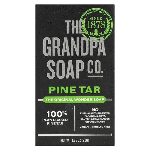 The Grandpa Soap Co., Wonder Soap, Alquitrán de pino, 92 g (3,25 oz)