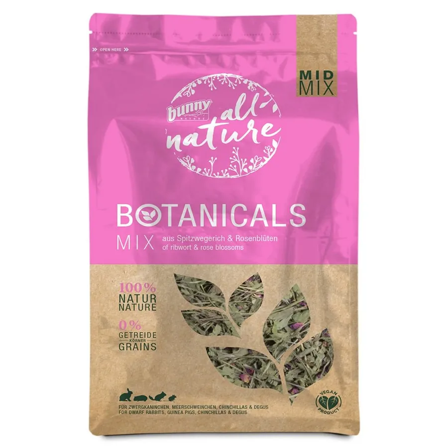 Bunny Botanicals Mezcla Llanten Menor y Pétalos de Rosa 120g