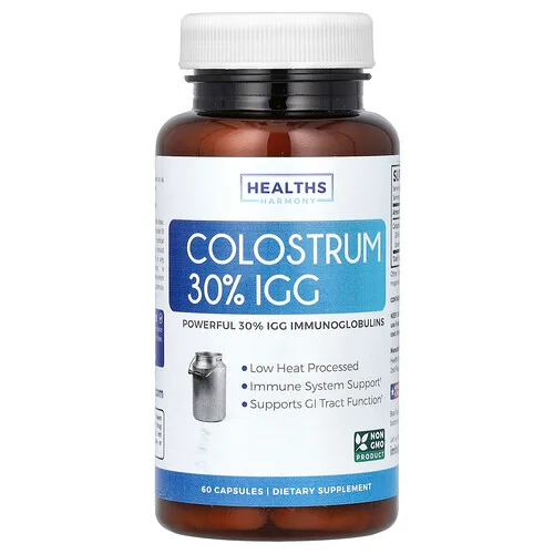 Healths Harmony, Calostro con 30 % de IGG, 60 cápsulas (500 mg por cápsula)