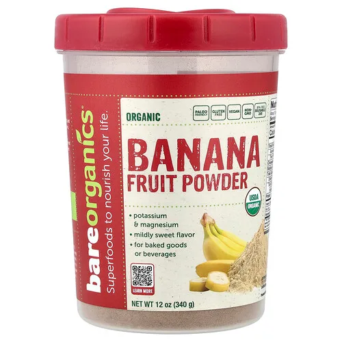 BareOrganics, Plátano orgánico en polvo`` 340 g (12 oz)