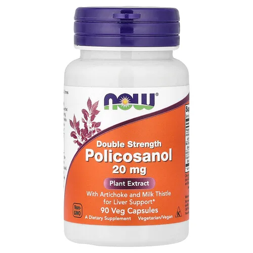 NOW Foods, Policosanol, 20 mg, 90 cápsulas vegetales