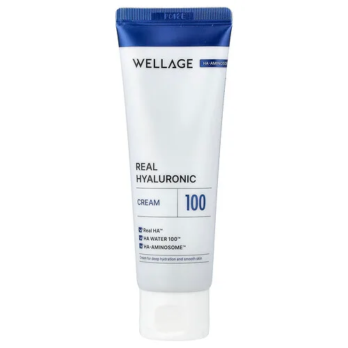 Wellage, Crema con ácido hialurónico real 100, 2,7 ml (80 ml)