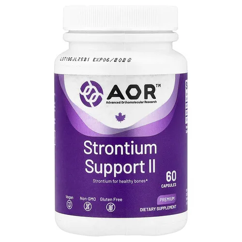 Advanced Orthomolecular Research AOR, Refuerzo con estroncio II, 341 mg, 60 cápsulas