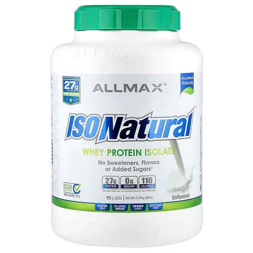 ALLMAX, ISONatural™, Aislado de proteína de suero de leche, Sin sabor, 2,27 kg (5 lb)