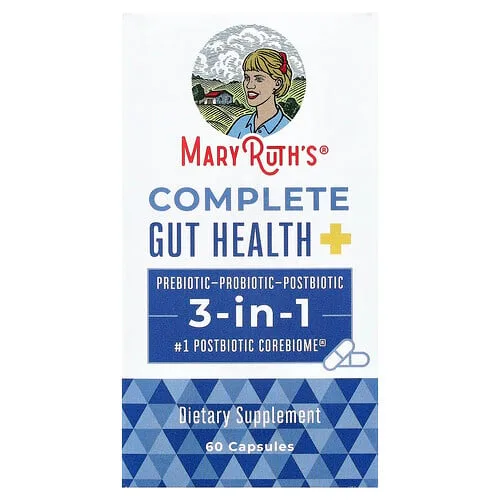 MaryRuth's, Salud intestinal completa, 3 en 1, 60 cápsulas