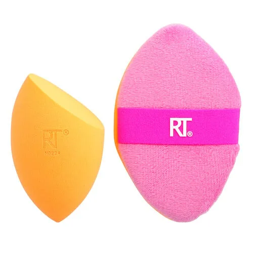 Real Techniques, Esponja Miracle para empolvar 2 en 1 y Esponja Miracle Complexion Sponge®, Set de 2 piezas