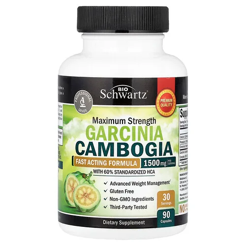 BioSchwartz, Garcinia cambogia, Concentración máxima, 90 cápsulas