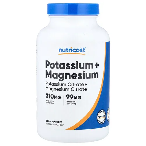 Nutricost, Potasio y magnesio, 240 cápsulas
