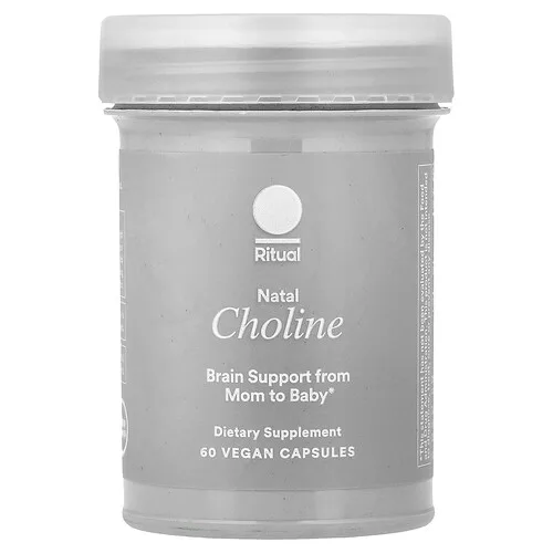 Ritual, Natal Choline, Cítricos, 60 cápsulas veganas (275 mg por cápsula)