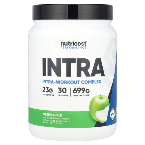 Nutricost, Complejo para el rendimiento, Complejo para el entrenamiento interno, Manzana verde, 699 g (1,6 lb)