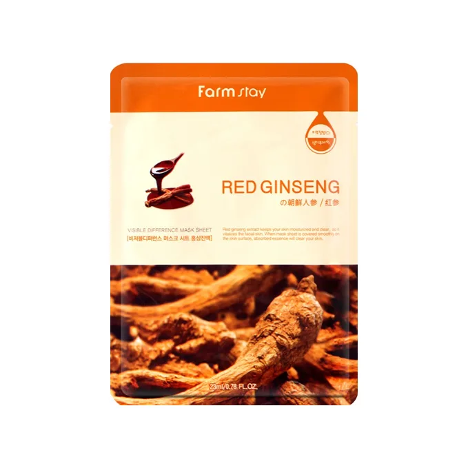 Farm Stay - Visible Difference Mask Sheet - Red Ginseng - 1pieza