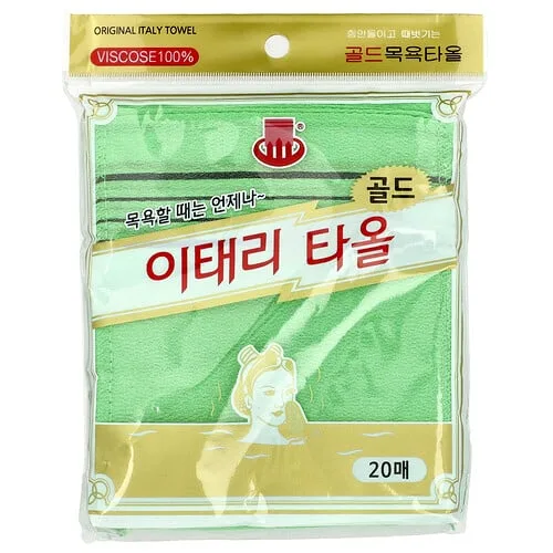 Goldsangsa, Toalla exfoliante, Verde, 20 unidades