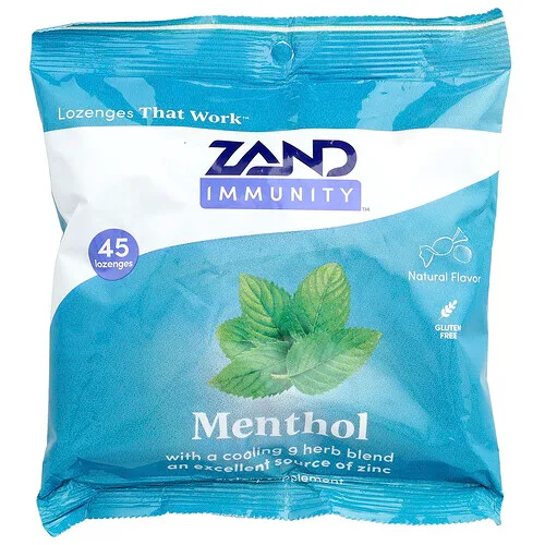Zand, Immunity™, Pastillas de mentol, 45 pastillas
