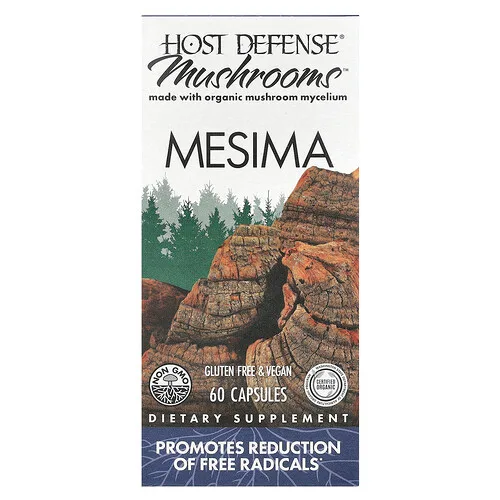 Host Defense, Mushrooms™, Mesima, 60 cápsulas (0,5 g por cápsula)