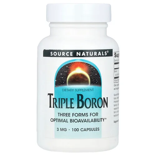 Source Naturals, Boro triple, 3 mg, 100 cápsulas