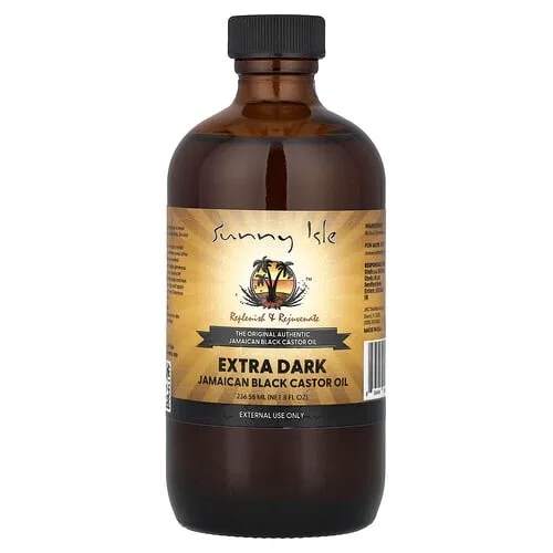 Sunny Isle, Aceite de ricino negro jamaiquino extraoscuro, 236,58 ml (8 oz. líq.)
