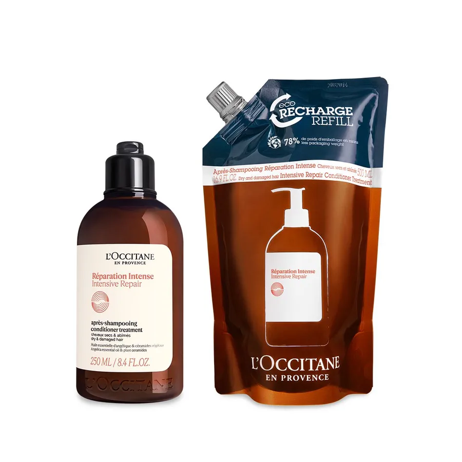 Dúo Acondicionador Reparación Intensa 250ml y su Recarga de 500ml. 750 - L'Occitane en Provence