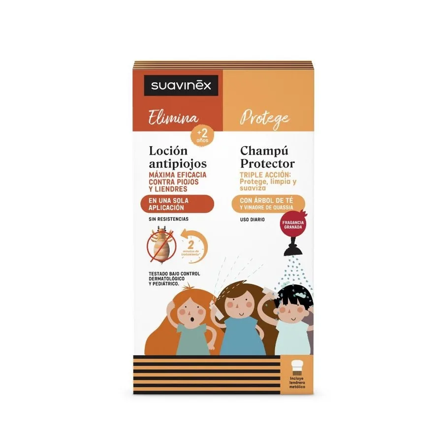SUAVINEX Set Loción Antipiojos 125 ml + Champú Protector 250 ml