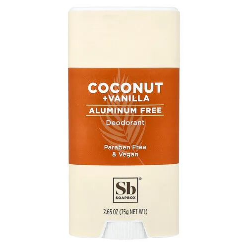 Soapbox, Desodorante sin aluminio, Coco y vainilla, 75 g (2,65 oz)