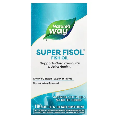 Nature's Way, Super Fisol, Aceite de pescado, 180 cápsulas blandas