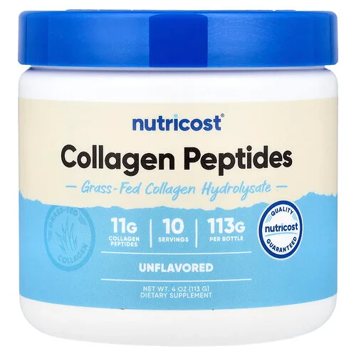Nutricost, Péptidos de colágeno, Sin sabor, 113 g (4 oz)