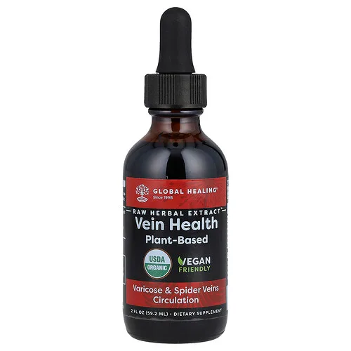 Global Healing, Extracto herbal crudo, Salud de las venas, 59,2 ml (2 oz. líq.)