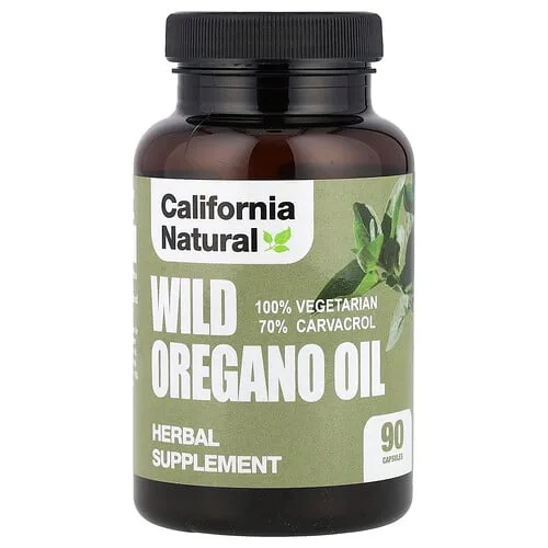 California Natural, Aceite de orégano silvestre, 90 cápsulas vegetales