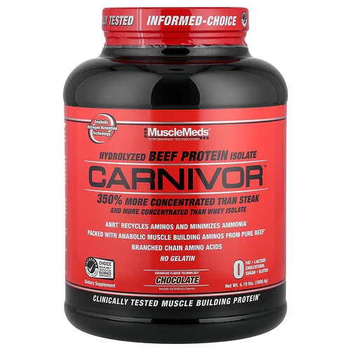 MuscleMeds, Carnivor™, Aislado de proteína de carne de res hidrolizada, Chocolate, 1898,4 g (4,19 lb)