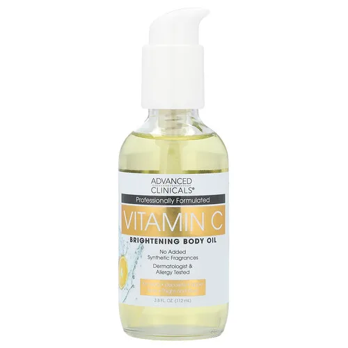 Advanced Clinicals, Vitamina C, Aceite corporal iluminador, 112 ml (3,8 oz. Líq.)