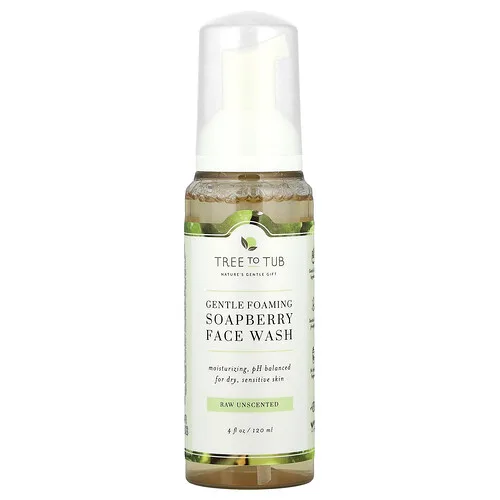 Tree To Tub, Jabón líquido espumoso suave para el rostro, Para piel seca y sensible, Sin fragancia, 120 ml (4 oz. líq.)