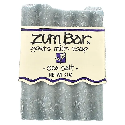 ZUM, Jabón de leche de cabra, Sal marina, Zum Bar®, 85 g (3 oz)