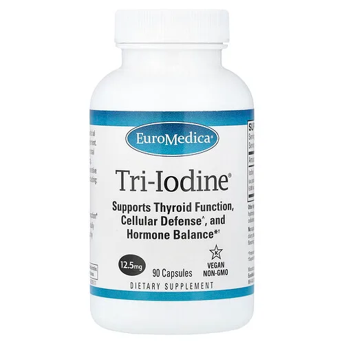 EuroMedica, Tri-Iodine®, 12,5 mg, 90 cápsulas